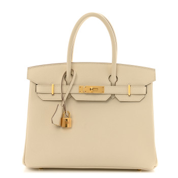 HERMES Epsom Birkin 30 Craie