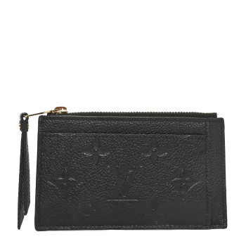 LOUIS VUITTON Empreinte Zipper Card Holder Black