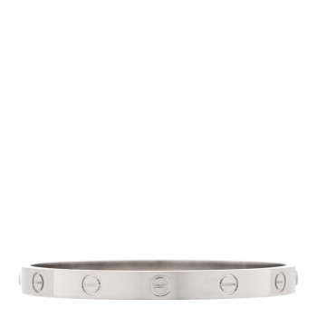 CARTIER 18K White Gold LOVE Bracelet 17