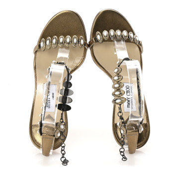 JIMMY CHOO Metallic Nappa Glory 85 Pumps 37 Gold