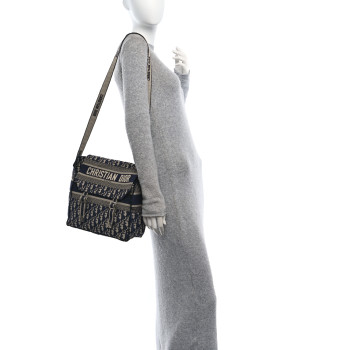 CHRISTIAN DIOR Oblique Medium Diorcamp Messenger Blue