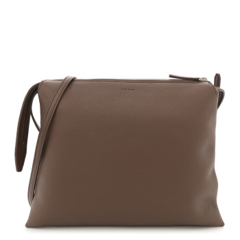 THE ROW Grained Calfskin Nu Twin Bag Dark Olive