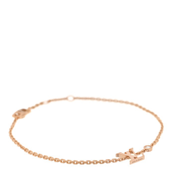 LOUIS VUITTON 18K Pink Gold Diamond Idylle Blossom LV Bracelet