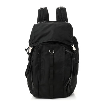 PRADA Tessuto Nylon Montagna Double Buckle Backpack Black