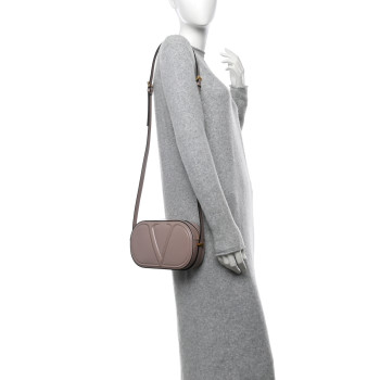VALENTINO GARAVANI Calfskin VLogo Walk Crossbody Poudre