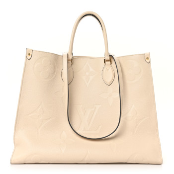 LOUIS VUITTON Empreinte Monogram Giant Onthego GM Creme