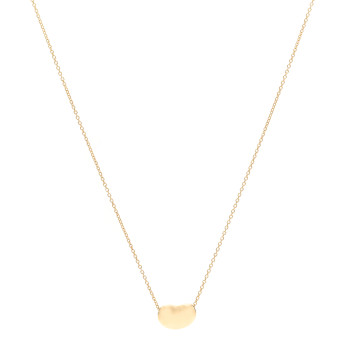 TIFFANY 18K Yellow Gold 12mm Elsa Peretti Bean Pendant Necklace