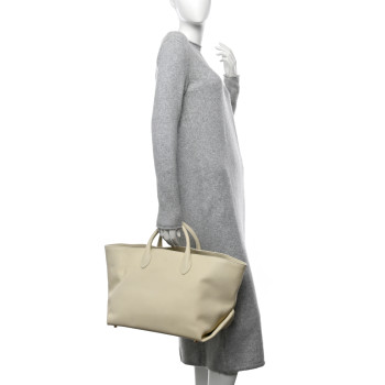KHAITE Pebbled Calfskin Medium Amelia Tote Ivory