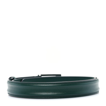 GUCCI Ciny Lux Calfskin G Cube Memorable 25mm Belt 110 44 Vintage Green
