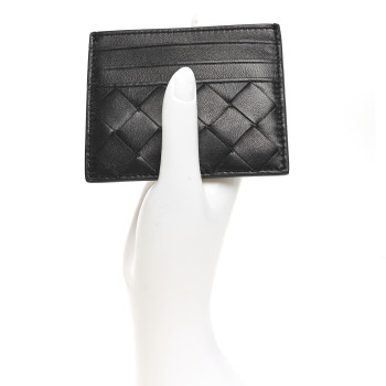 BOTTEGA VENETA Nappa Intrecciato Card Holder Black 1685832