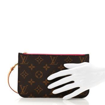 LOUIS VUITTON Monogram Neverfull PM Pochette Pivoine