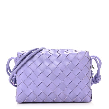 BOTTEGA VENETA Nappa Intrecciato Mini Loop Camera Bag Wisteria