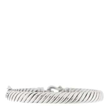 DAVID YURMAN Sterling Silver Diamond 7mm Cable Buckle Cuff Bracelet