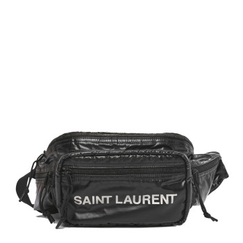 SAINT LAURENT Nylon Logo Nuxx Body Belt Bag Black