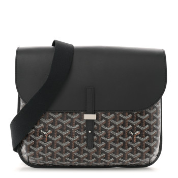 GOYARD Goyardine Coursier Messenger Bag Black