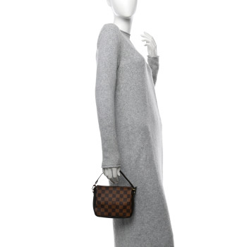 LOUIS VUITTON Damier Ebene Trousse Make Up Bag Pochette