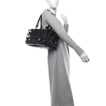 CHANEL Calfskin Quilted Large Cambon Multipocket Reporter Black White