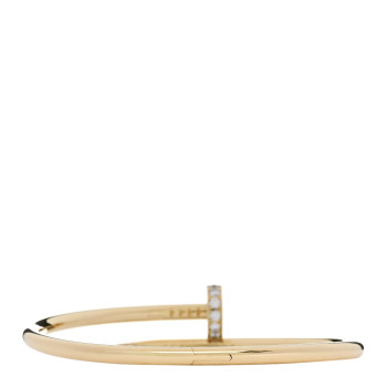 CARTIER 18K Yellow Gold Diamond Juste Un Clou Bracelet 17