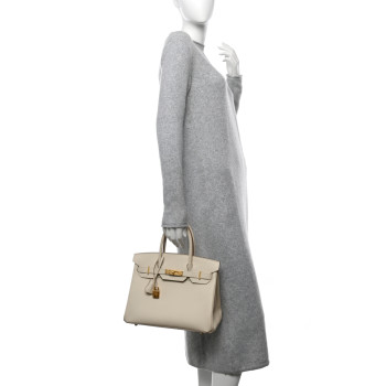 HERMES Epsom Birkin 30 Craie