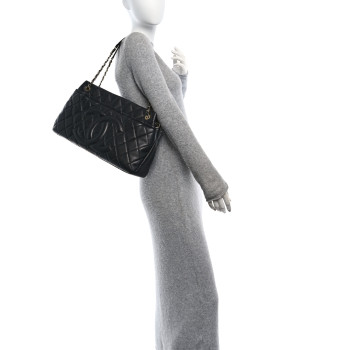 CHANEL Caviar Quilted Timeless CC Soft Tote Black