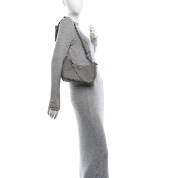 PRADA Saffiano Lux Re-Edition 2005 Shoulder Bag Slate