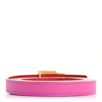 HERMES Swift Epsom 13mm Romance Belt 85 34 Magnolia Rouge Casaque