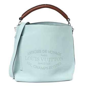 LOUIS VUITTON Veau Soie Calfskin Parnassea Bagatelle Hobo Azur