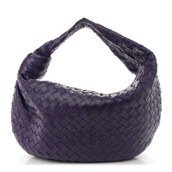 BOTTEGA VENETA Nappa Intrecciato Teen Jodie Hobo Eggplant