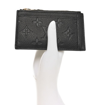 LOUIS VUITTON Empreinte Zipper Card Holder Black