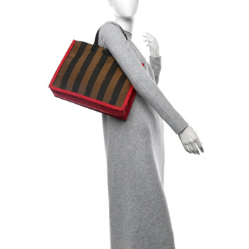 FENDI Pequin Small Shopping Tote Fuchsia 1686013 | FASHIONPHILE
