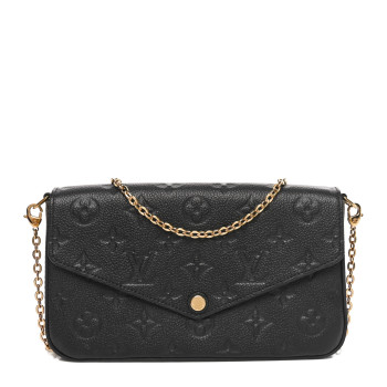 LOUIS VUITTON Empreinte Pochette Felicie Chain Wallet Black