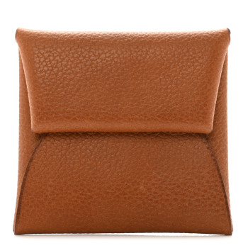 HERMES Barenia Faubourg Bastia Coin Purse Fauve