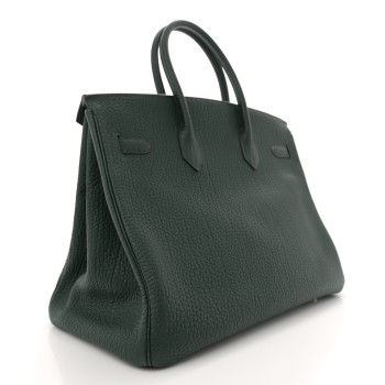 HERMES Fjord Birkin 35 Vert Fonce