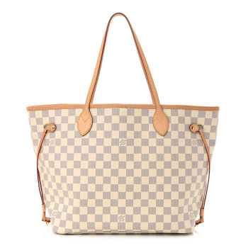 LOUIS VUITTON Damier Azur Neo Neverfull MM Rose Ballerine