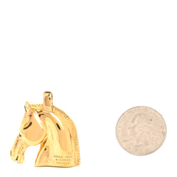 HERMES Permabrass Horse Head Pendant
