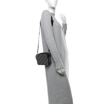 CHRISTIAN DIOR Oblique Pouch Navy Blue