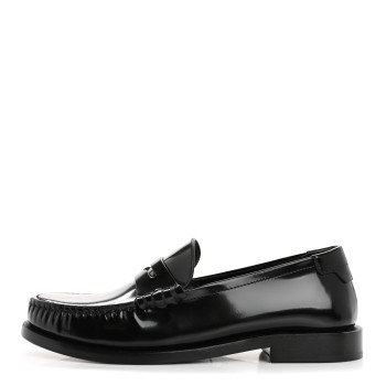 SAINT LAURENT Calfskin Penny Loafers 35 Black