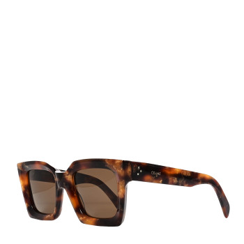 CELINE Acetate Square Sunglasses CL40130I Havana
