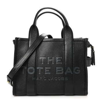 MARC JACOBS Grained Calfskin Small The Tote Bag Black