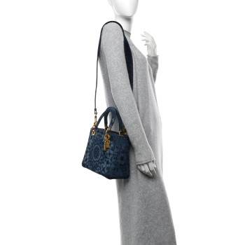 CHRISTIAN DIOR Denim Medium KaleiDiorscopic Lady Dior Blue