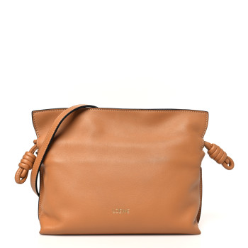 LOEWE Calfskin Mini Flamenco Knot Clutch Warm Desert
