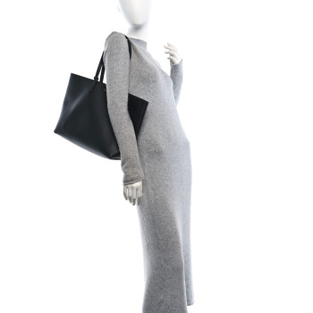 SAINT LAURENT Calfskin Large Shopping Tote Black