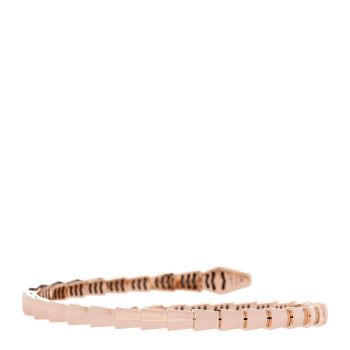 BULGARI 18K Rose Gold Serpenti Viper Bracelet 17