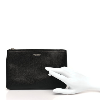 SAINT LAURENT Grain De Poudre Zipped Tablet Holder Black