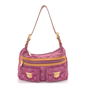 LOUIS VUITTON Denim Baggy PM Fuchsia