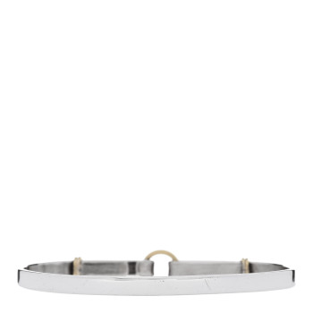 TIFFANY Sterling Silver 18K Yellow Gold Double Loop Bangle Bracelet
