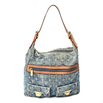 LOUIS VUITTON Denim Baggy GM Blue