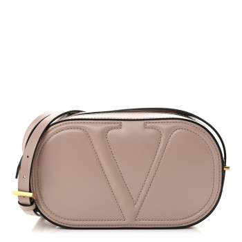 VALENTINO GARAVANI Calfskin VLogo Walk Crossbody Poudre