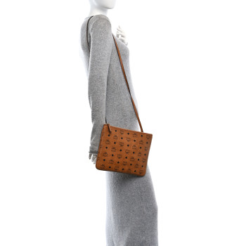 MCM Visetos Original Medium Pouch Cognac