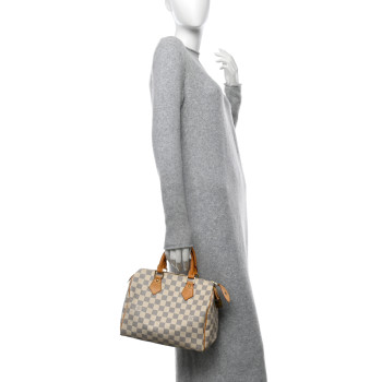 LOUIS VUITTON Damier Azur Speedy 25